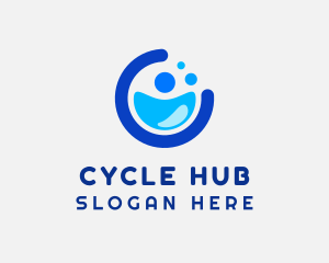 Blue Hygiene Letter C logo design