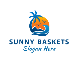 Sunny Island Resort logo design