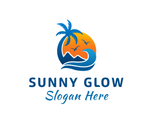 Sunny Island Resort logo design