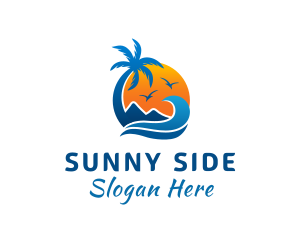 Sunny Island Resort logo design