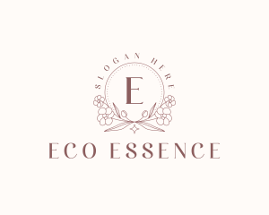 Floral Eco Wreath logo design