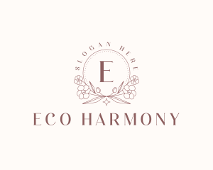 Floral Eco Wreath logo design