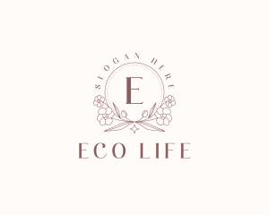 Floral Eco Wreath logo design