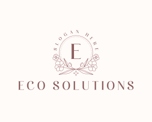 Floral Eco Wreath logo design