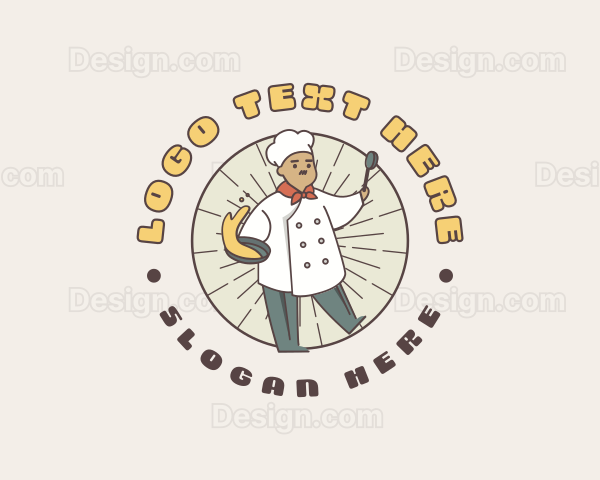 Cartoon Chef Cook Logo