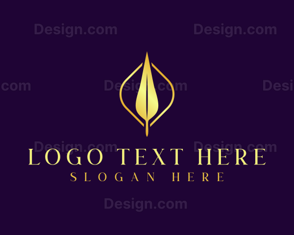 Elegant Feather Quill Logo