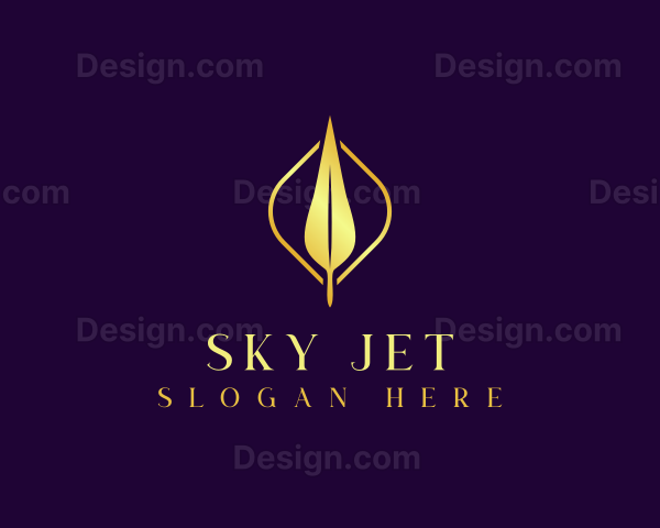 Elegant Feather Quill Logo