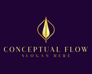 Elegant Feather Quill  logo