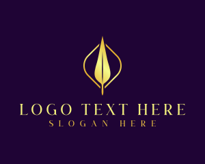 Composition - Elegant Feather Quill logo design