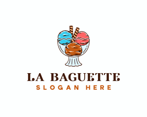 Gelato Ice Cream Dessert logo