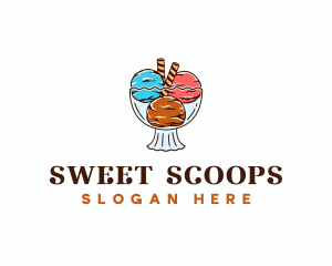 Gelato Ice Cream Dessert logo