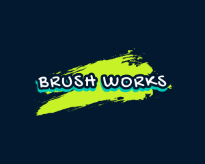 Graffiti Paint Brush logo design