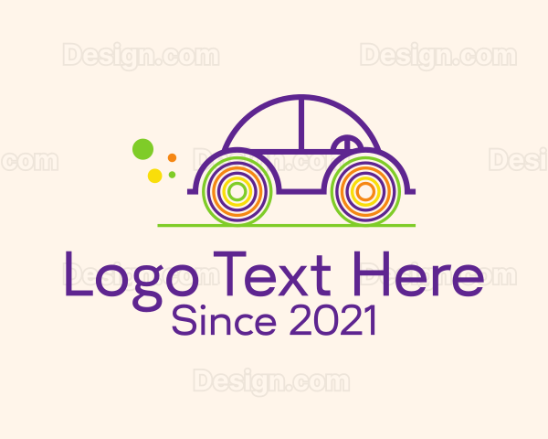 Colorful Toy Car Logo