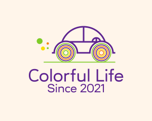 Colorful Toy Car  logo design