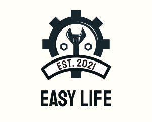 Mechanic Gear Badge logo design