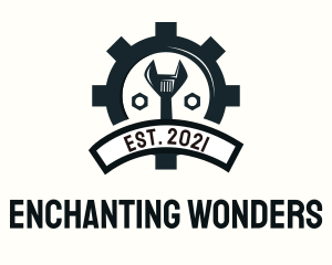 Mechanic Gear Badge logo design