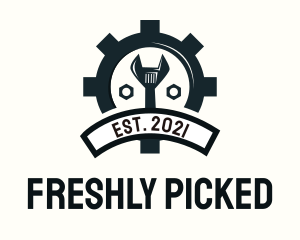 Mechanic Gear Badge logo design