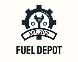 Mechanic Gear Badge logo design