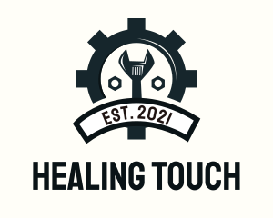 Mechanic Gear Badge logo design