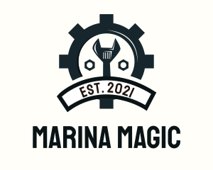 Mechanic Gear Badge logo design