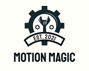 Mechanic Gear Badge logo design