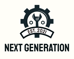 Mechanic Gear Badge logo design