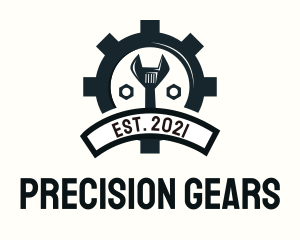 Mechanic Gear Badge logo design