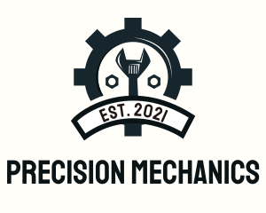 Mechanic Gear Badge logo