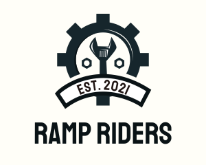 Mechanic Gear Badge logo design