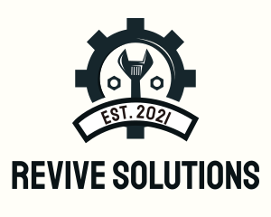 Mechanic Gear Badge logo design