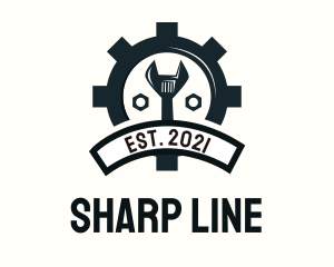 Mechanic Gear Badge logo design