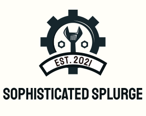 Mechanic Gear Badge logo design