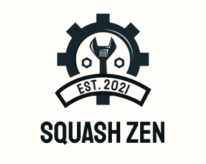 Mechanic Gear Badge logo design