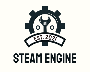 Mechanic Gear Badge logo design