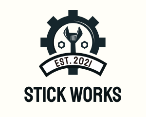 Mechanic Gear Badge logo design