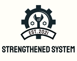 Mechanic Gear Badge logo design