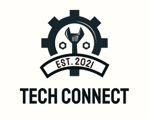 Mechanic Gear Badge logo