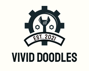 Mechanic Gear Badge logo design