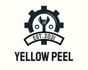 Mechanic Gear Badge logo design