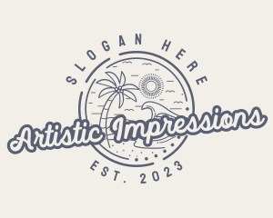 Beach Resort Vacation logo design