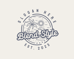 Beach Resort Vacation logo design