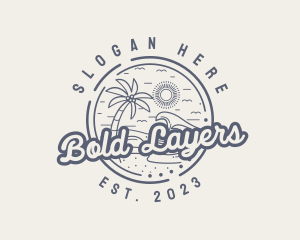 Beach Resort Vacation logo design