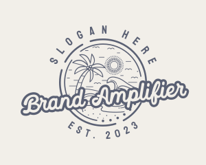 Beach Resort Vacation logo design