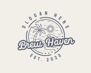 Beach Resort Vacation logo design