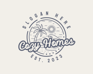 Beach Resort Vacation logo design