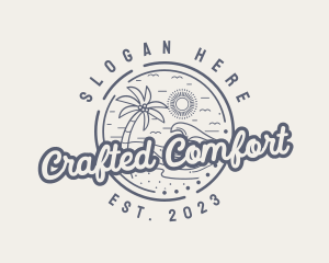 Beach Resort Vacation logo design