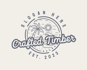 Beach Resort Vacation logo design