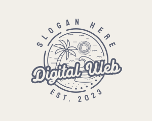 Beach Resort Vacation logo design