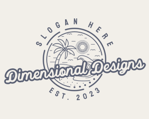 Beach Resort Vacation logo design