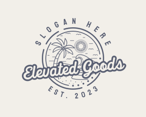 Beach Resort Vacation logo design